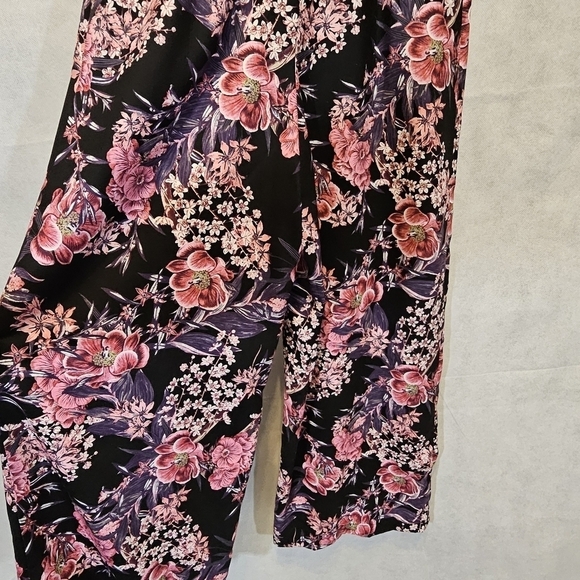 GB Kids 1 Piece Floral Wide Leg Pants Romper 100% Polyester  Size 10 - Picture 4 of 6